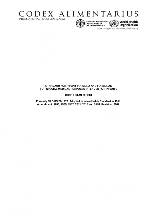 picture_Standard For Infant Formula And Formulas For Special Medical Purposes Intended For Infant Codex Stan 72 1981 Formerly Cac Rs 72 1972