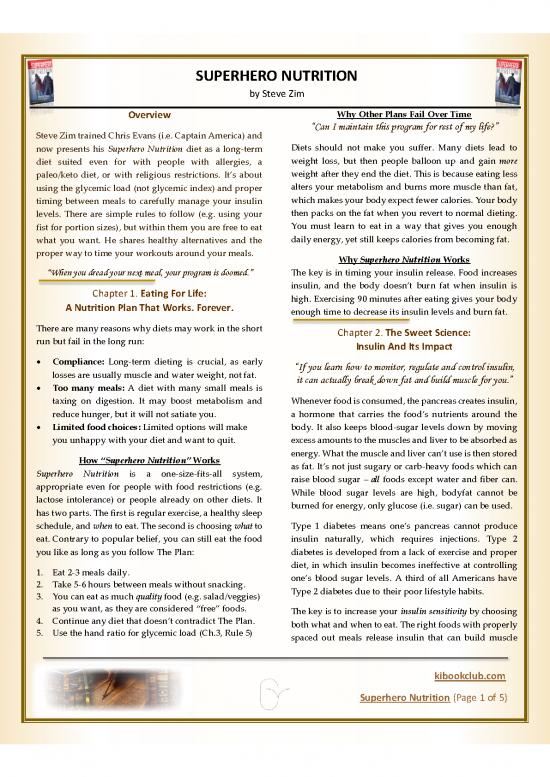 picture Superhero Nutrition Pdf 149620 | Superhero Nutrition