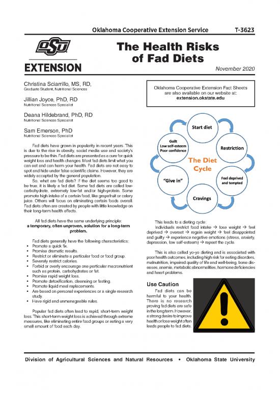 picture_Fad Diet Pdf 149145 | The Health Risks Of Fad Diets T 3623