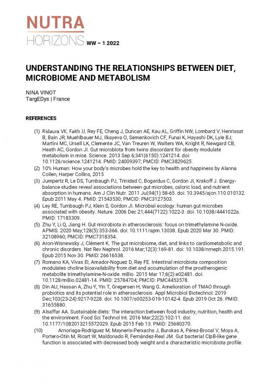 picture Nutrient Metabolism Pdf 148947 | Understanding The Relationships Between Diet References