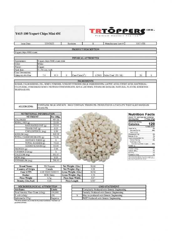picture1_Oil Pdf 150580 | Y615 100 Yogurt Chips Mini 4m