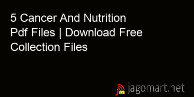picture 5 Cancer And Nutrition Pdf Files | Download Free Collection Files