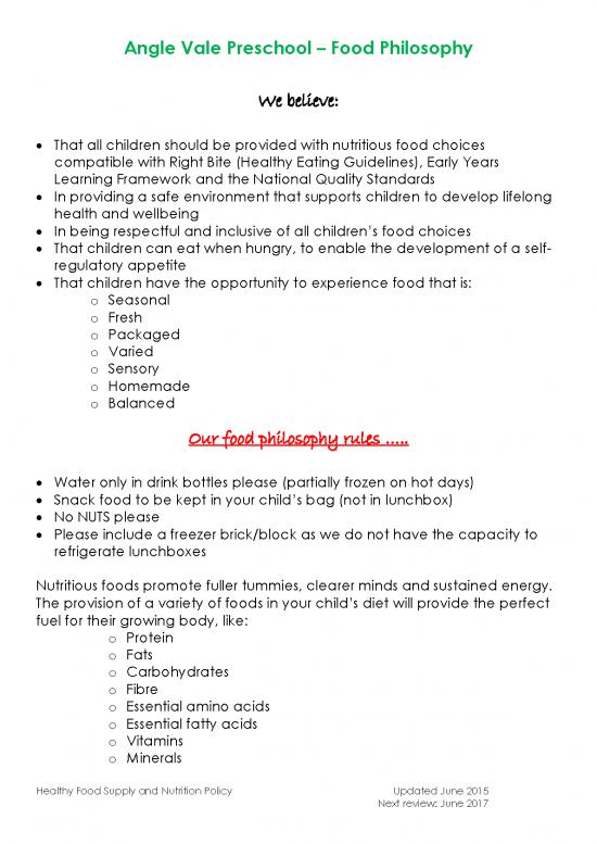 picture Eating For Sustained Energy Pdf 151361 | Abc Kindergarten Healthy Eating 0