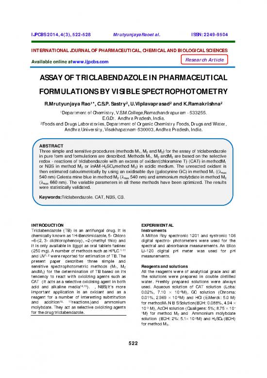 picture_Pharmaceutical Formulations Pdf 152361 | Assay Of Triclabendazole In Pharmaceutical Formulations By Visible Spectrophotometry