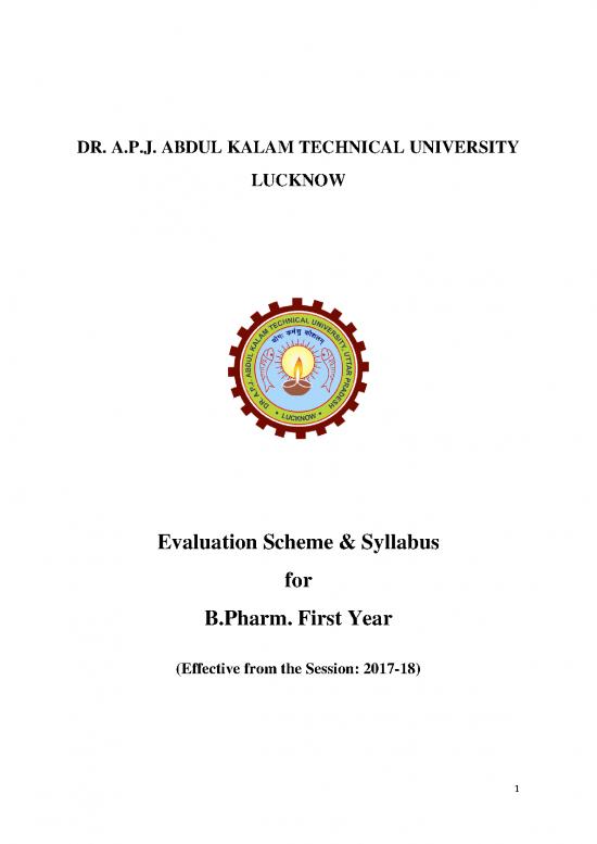 picture1_Pharmaceutical Chemistry Pdf 151922 | Bpharm I Year Syllabus (effective From 2017 18)