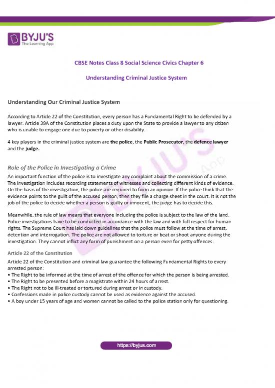 picture Social Justice Theory Pdf 152648 | Cbse Notes Class 8 Social Science Civics Chapter 6 Understanding Our Criminal Justice System
