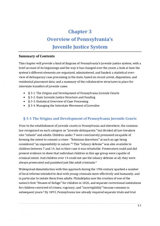 picture Chapter 3 Overview Of Pennsylvania's Juvenile Justice System