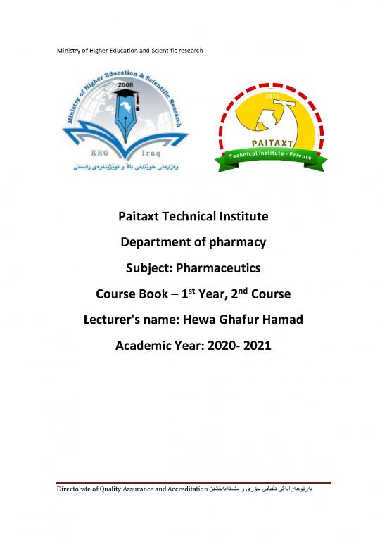 picture Pharmaceutics Book Pdf 152150 | Course Book Pharmaceutics 2020 2021 2nd Course
