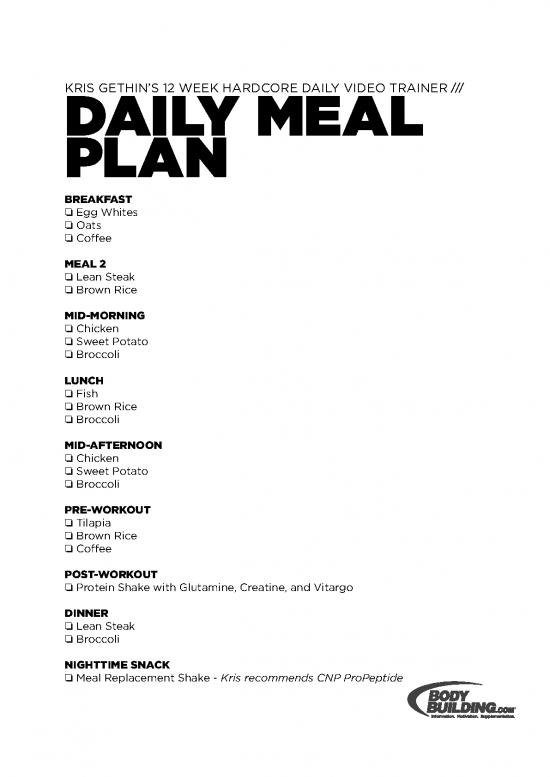 picture1_Kris Gethin Meal Plan Pdf 151076 | Daily Meal Plan