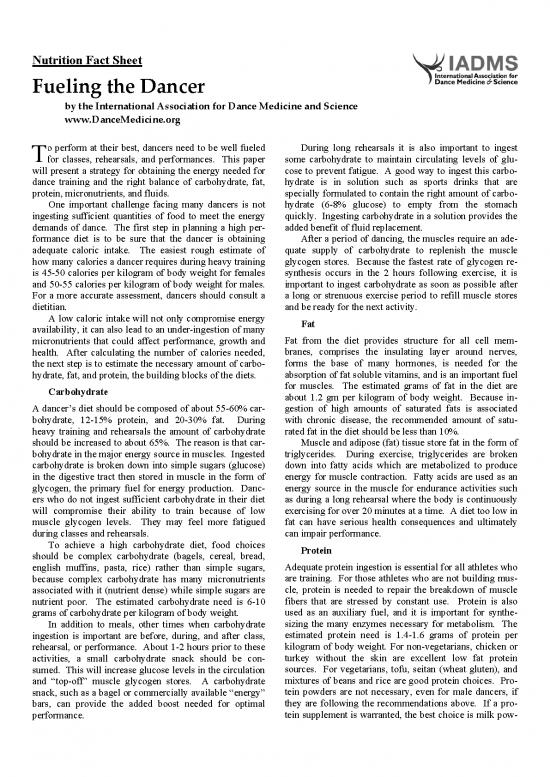 picture1_Science Of Nutrition Pdf 150853 | Dance Nutrition