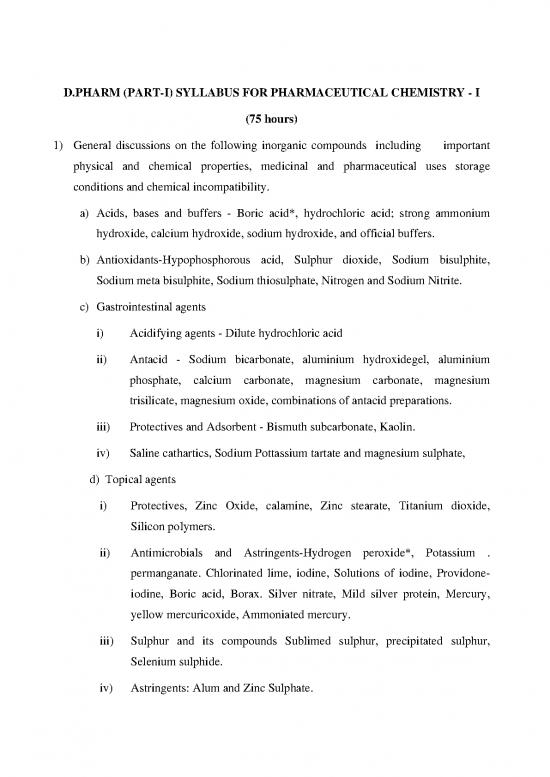 picture1_Pharmaceutical Chemistry Pdf 151929 | Dpharm 1y 12t Pharchemistry I