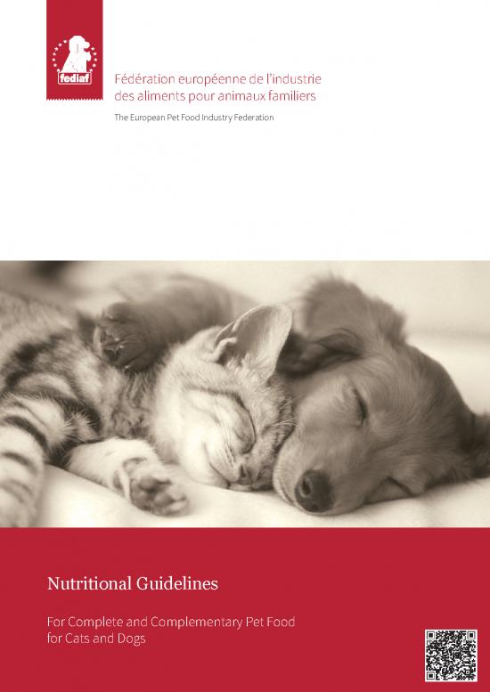 picture1_Fediaf Nutrtion Guideline2014