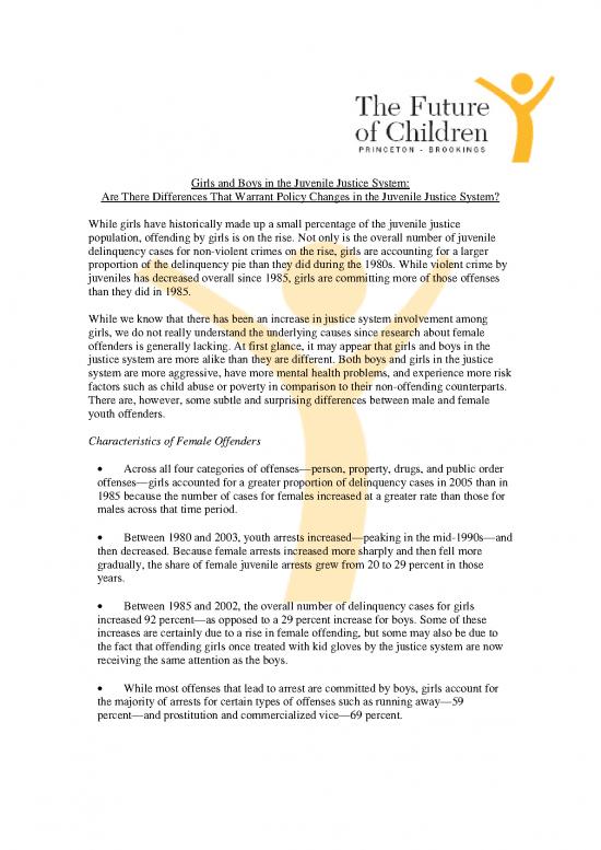picture Justice Pdf 153249 | Girls And Boys In The Jj System The Future Of Children