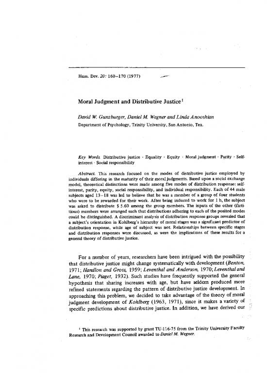 picture Social Justice Theory Pdf 152969 | Gunzburger Wegner  Anooshian 1977