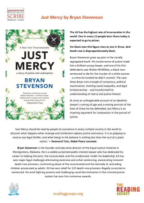 picture Just Mercy Pdf 152929 | Just Mercy By Bryan Stevenson