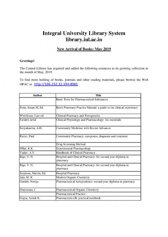 picture Pharmacy Books Pdf 152072 | May, 2019