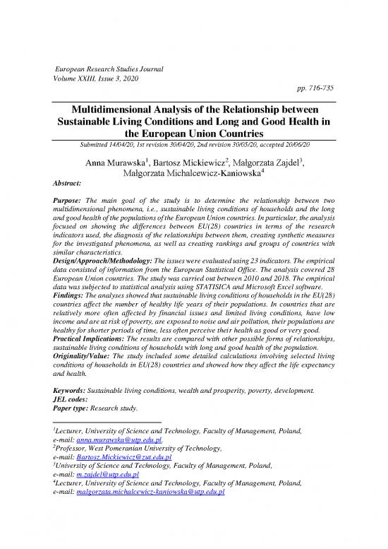 picture1_Measures Pdf 150812 | Multidimensional Analysis Of The Relationship Between Sustainable Living Conditions And Long And Good Health In The European Union Countries