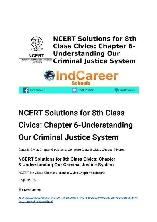 picture Justice Pdf 153186 | Ncert Solutions For 8th Class Civics  Chapter 6 Understanding Our Criminal Justice System