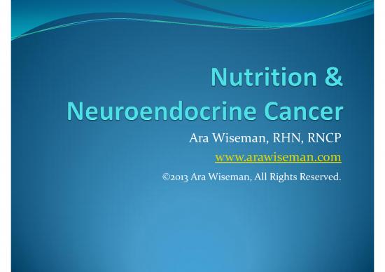 picture1_Carcinoid Diet Pdf 150753 | Nutrition Ara Wiseman Presentation