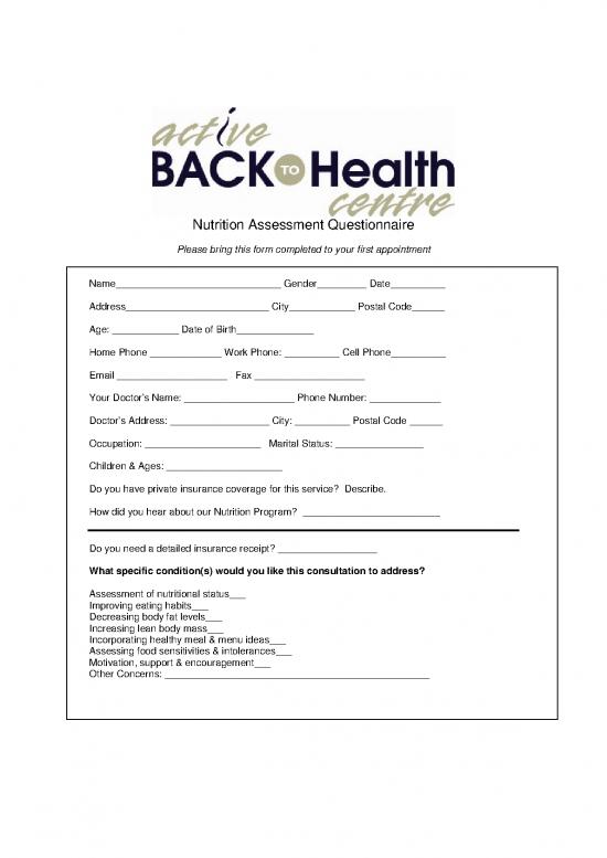 picture Cancer And Nutrition Pdf 150763 | Nutrition Intake Form