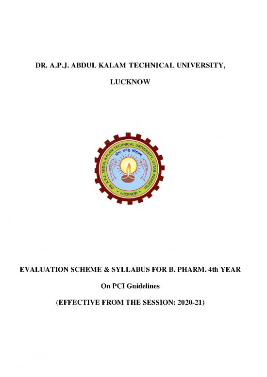 picture_Pharmacy Pdf 151920 | Phar Ivth Year Revised Syllabus  2020 2021