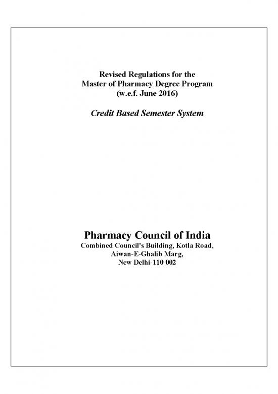 picture1_Pharmacy Pdf 151987 | Pharmacypg Syllabus And Regulation Consolidated