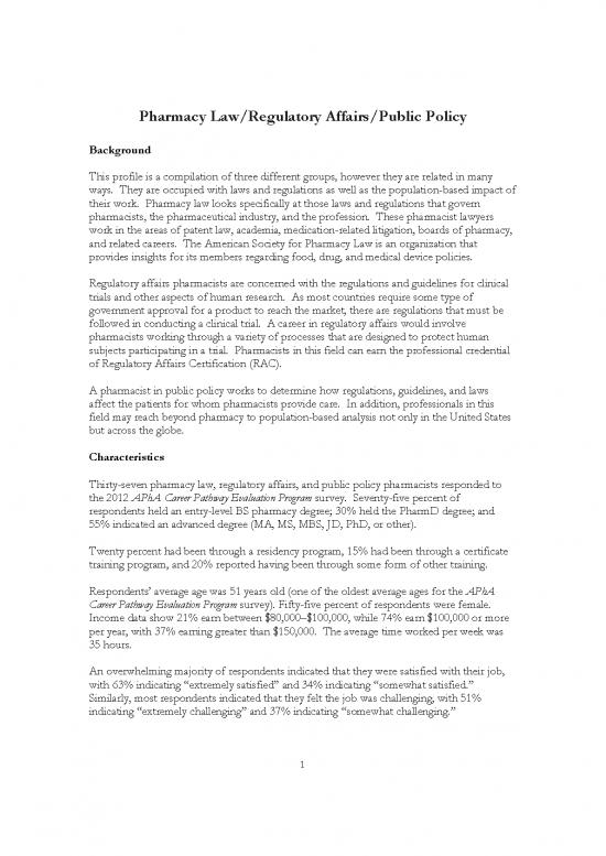 picture1_Pharmacy Pdf 151932 | Profile 27 Pharmacy Law Regulatory Affairs Public Policy 091813