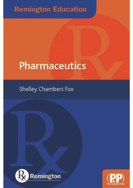 picture Pharmacy Pdf 152218 | Remington Education Pharmaceutics By Shelley Chambers Fox