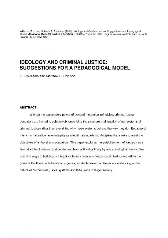 picture_Justice Pdf 152836 | Robinson Matthew 2004 Ideology And Criminal Justice