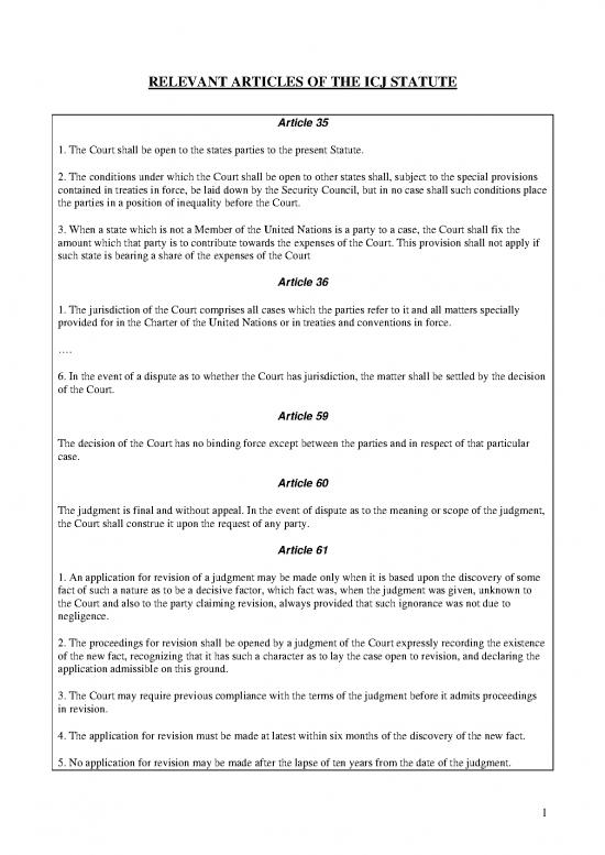 picture_Icj Statute Pdf 152820 | Some Relevant Articles Of The Icj Statute Genocide Convention