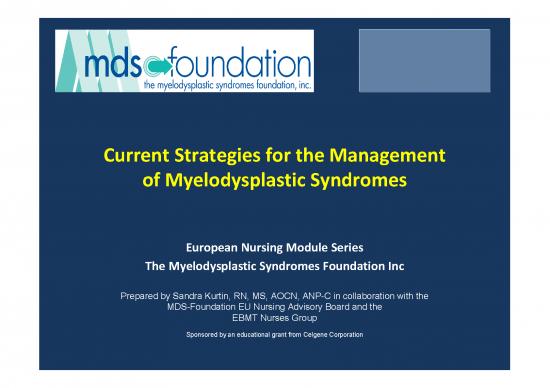 picture_Strategies For Management Of Mds Mds Foundation Eu Nursing Education Ebmt 27 03 12