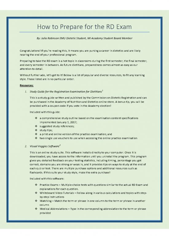 picture Study Guide For The Registration Examination For Dietitians Pdf 150799 | Students How To Prepare For The Rd Exam Article
