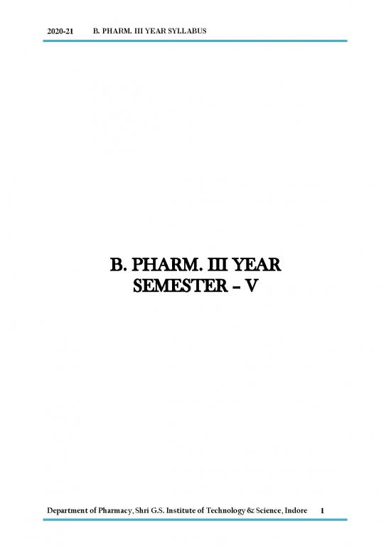 picture Pharmaceutical Chemistry Pdf 152526 | Syllabus  Pharm Iii Year 2020 21 Converted