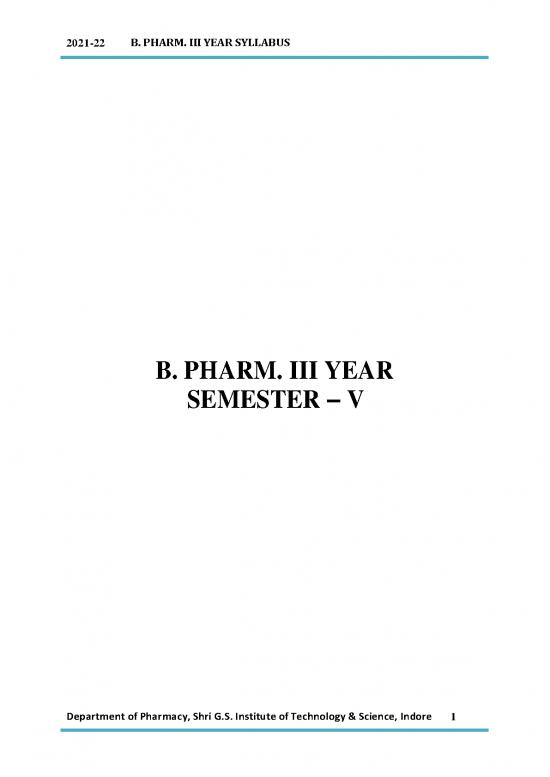 picture Pharmaceutical Chemistry Pdf 152195 | Syllabus  Pharm Iii Year 2021 22