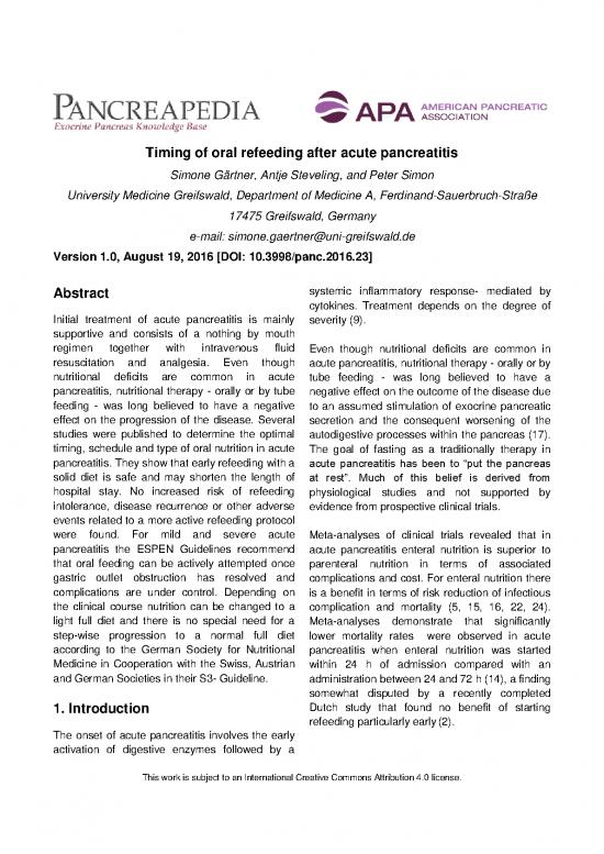 picture1_Timing Of Oral Refeeding After Acute Pancreatitis