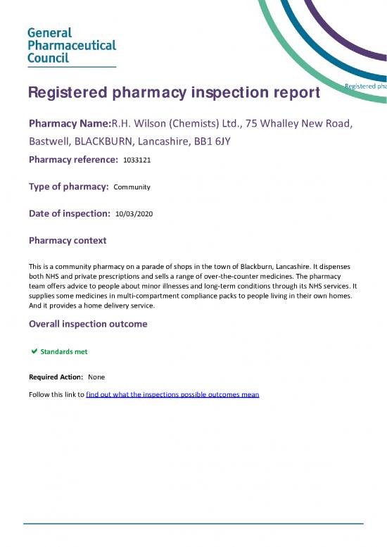 picture Pharmacy Pdf 152045 | Wilson (chemists) Lt 1033121 Inspection Report