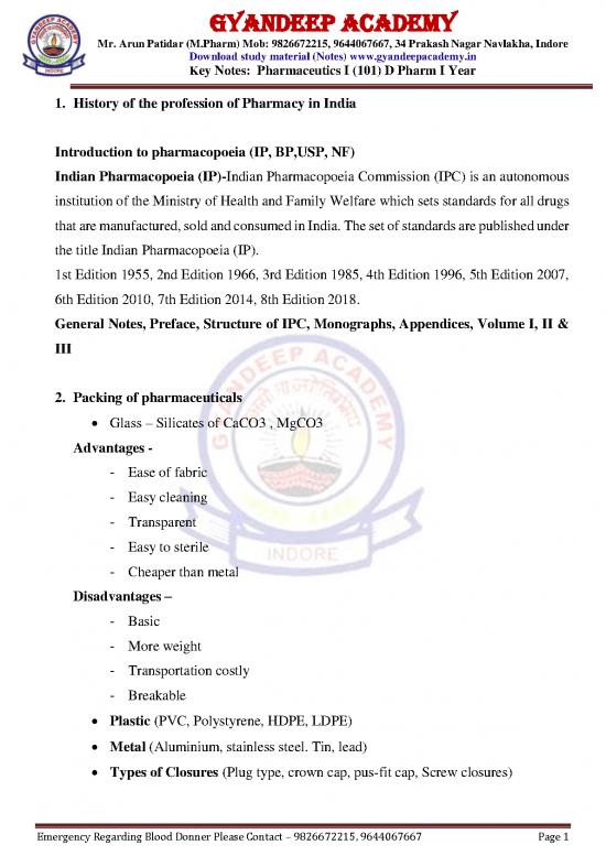 picture1_Pharmacy Pdf Notes 153778 | 101 Key Notes Pharmaceutics I D Pharm I Year Gyandeep Academy 9826672215 1