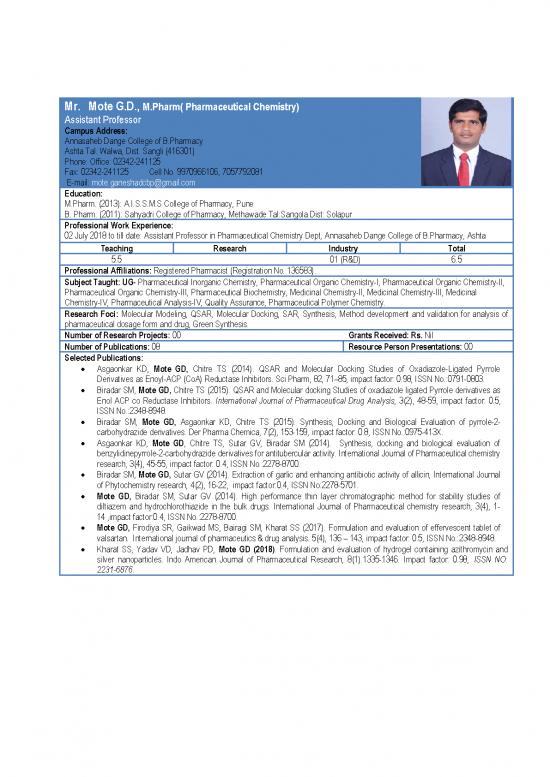 picture_1576731538 G D Mote Resume