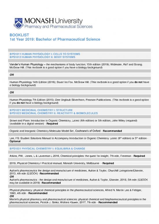 picture1_2019 Bpharmsci 1st Year Booklist