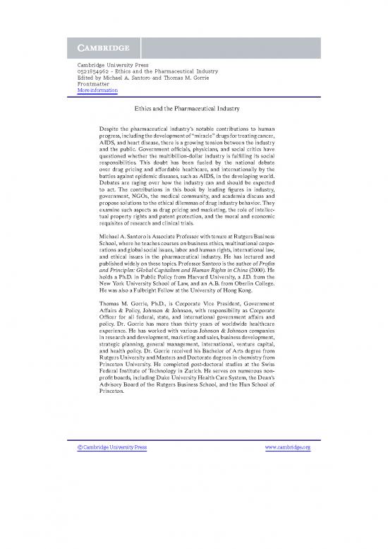 picture Pharmaceutical Book Pdf 153679 | 9780521854962 Frontmatter