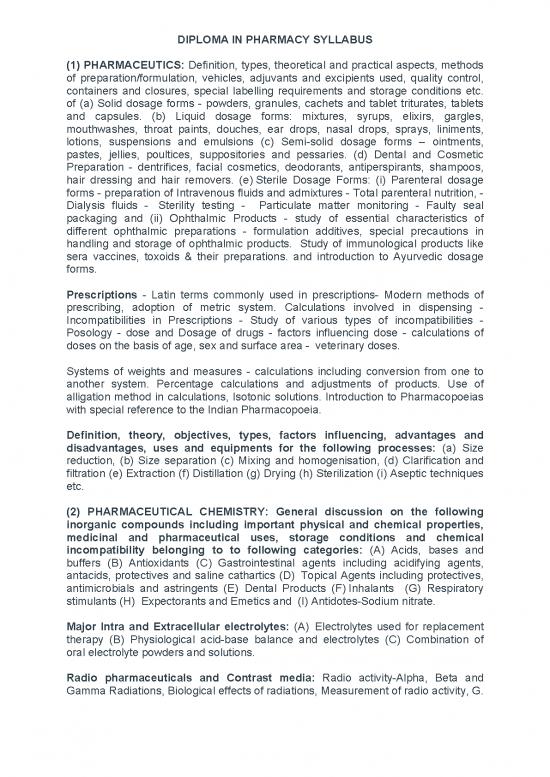 picture1_Pharmaceuticals Pdf 153449 | Dpharm Syllabus