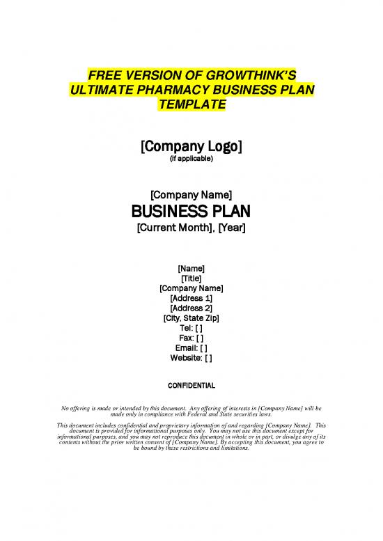 picture1_Free Version Of Growthinks Pharmacy Business Plan Template 1