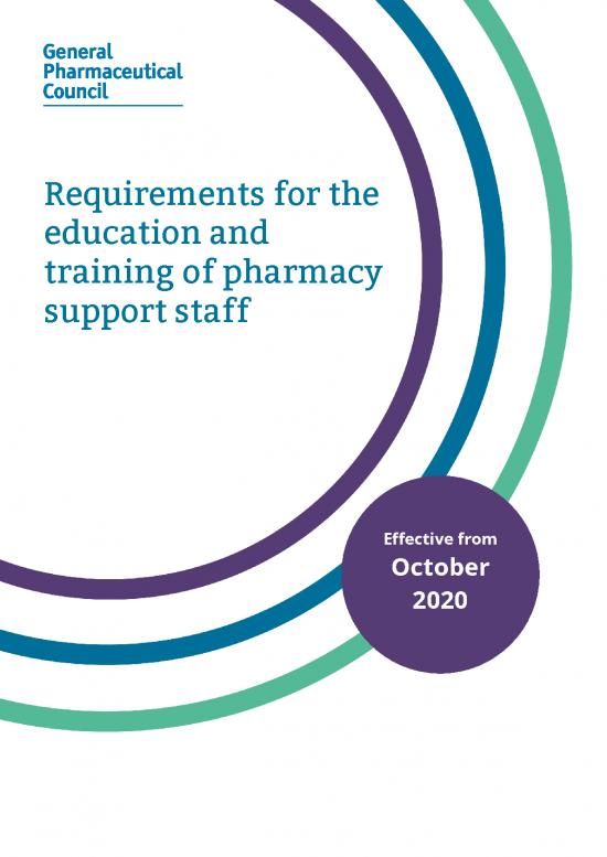 picture1_Gphcrequirements For The Education And Training Of Pharmacy Support Staff Effective October 2020 0