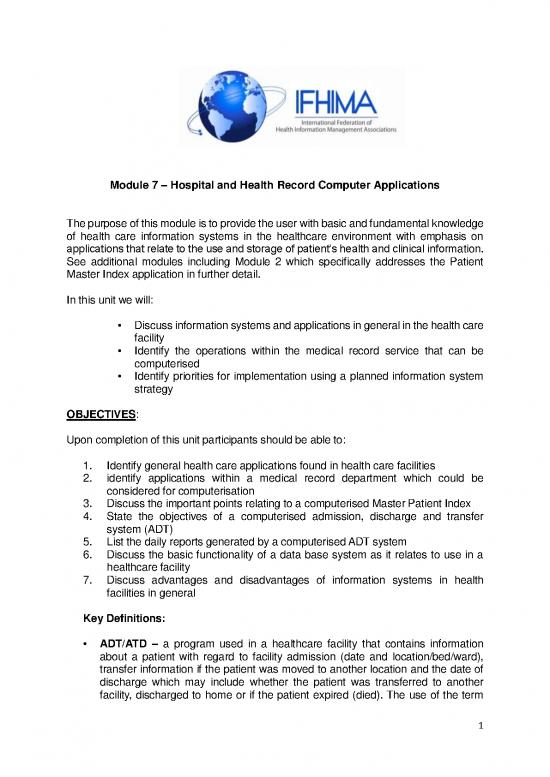 picture1_Learning Module Number 7 Hospital And Health Record Computer Applications