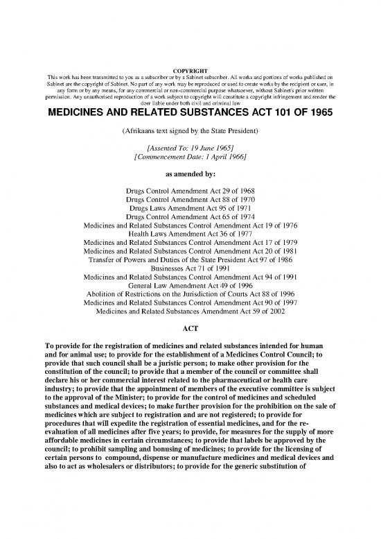 picture1_Medicines And Related Sub Act 101 Of 1965
