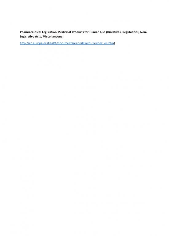 picture1_Pharmaceutical Legislation Medicinal Products For Human Use