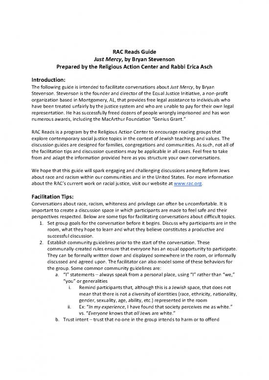 picture Social Justice Theory Pdf 153278 | Rac Reads Just Mercy Guide Oct 2015