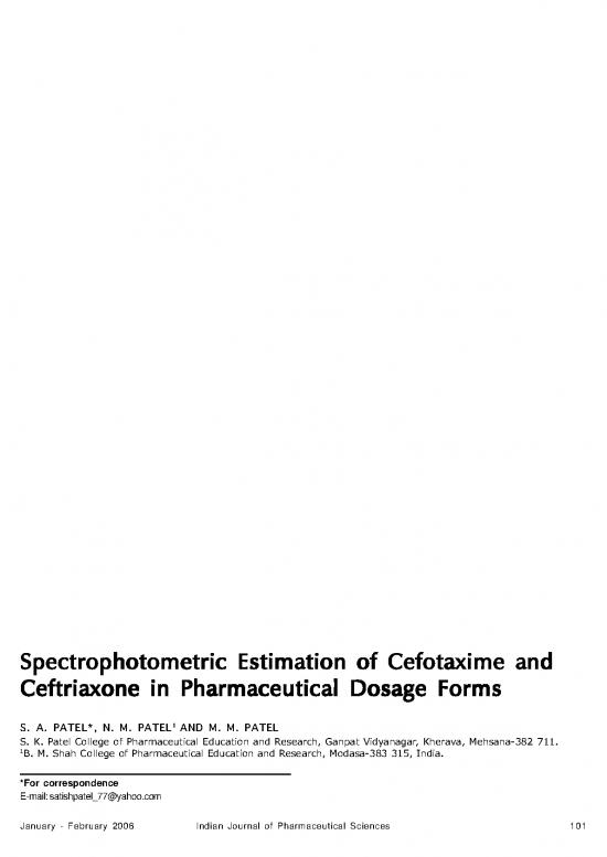 picture1_Industrial Pdf 154763 | Spectrophotometric Estimation Of Cefotaxime And Ceftriaxone In Pharmaceutical Dosage Forms