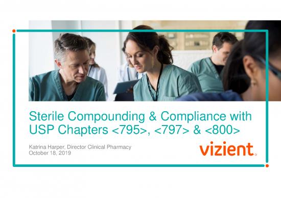 picture1_Clinical Pharmacy Pdf 153529 | Sterile Compounding Compliance With Usp Chapters