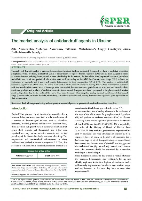 picture_Production Pdf 153816 | The Market Analysis Of Antidandruff Agents In Ukraine